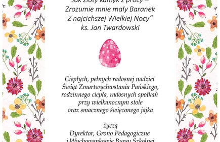 życzenia z okacji Świąt Wielkanocnych