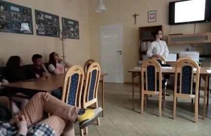 uczniowie podczas warsztatów