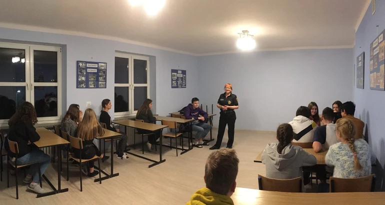 Wykład przedstawicielki straży miejskiej 