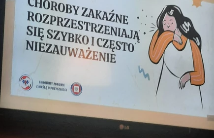 Informacja o zdrowiu wyświetlana na monitorze telewizora