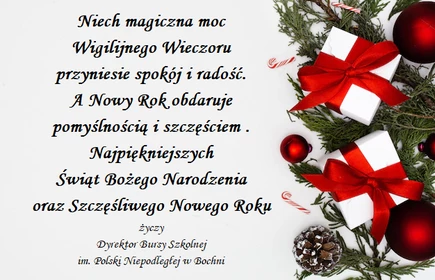 Życzenia świąteczne na kartce